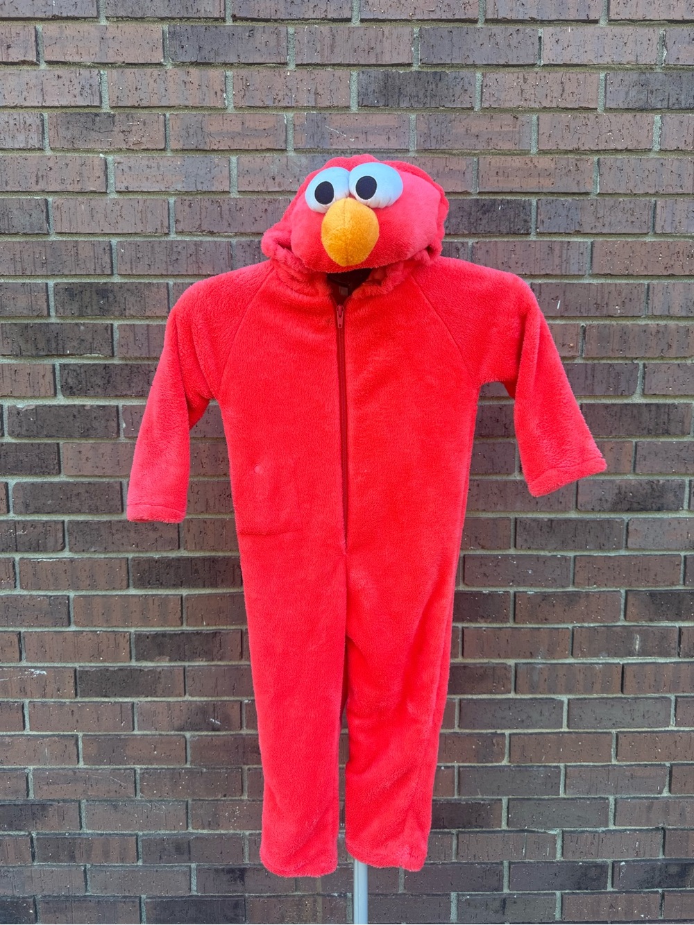 Disguise Sesame Street Tickle Me Elmo Toddler Halloween Costume 3-4T Hood Sound